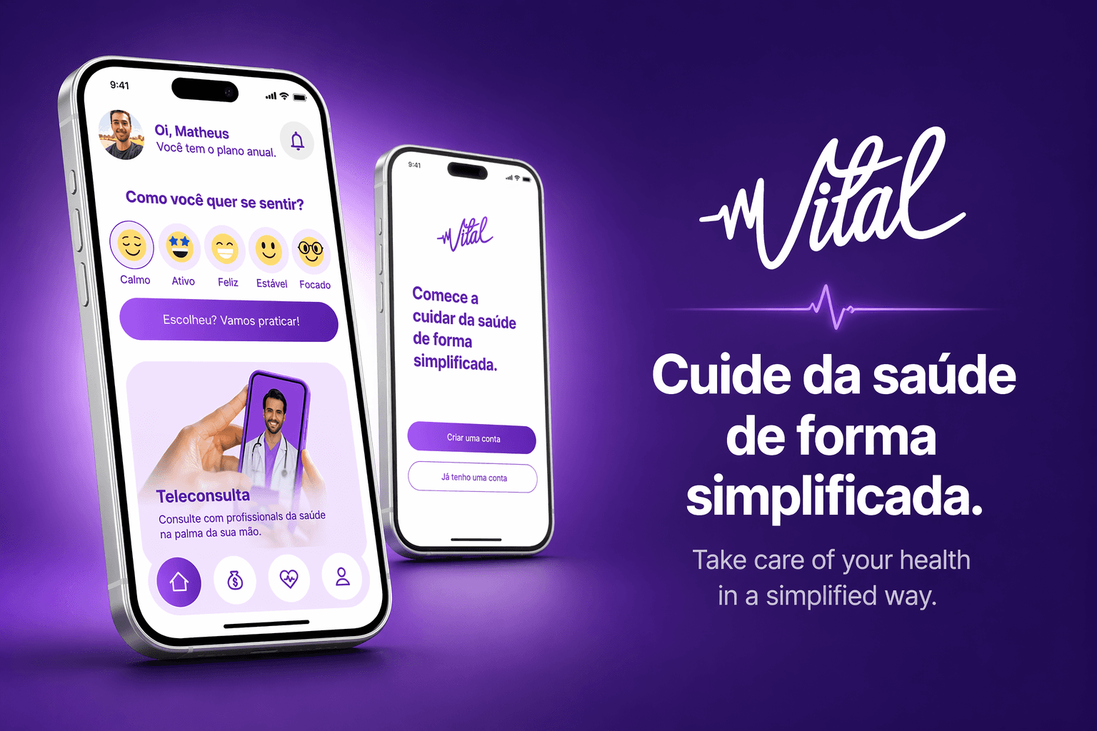 Vital app mockup