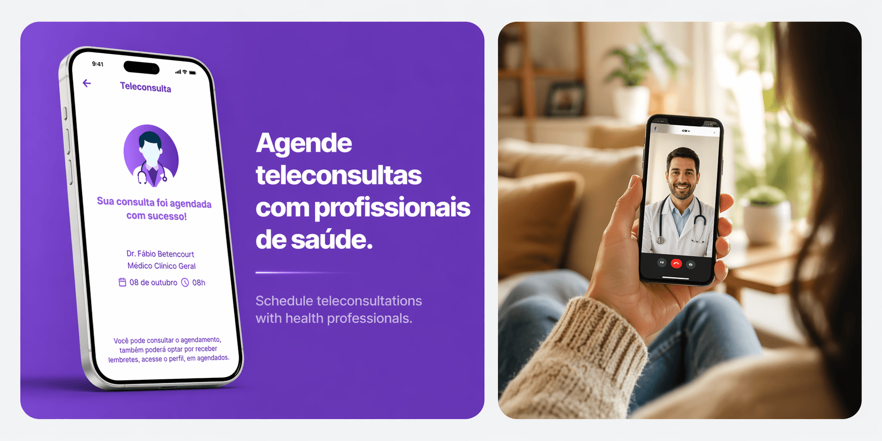 Teleconsultation scheduling screen